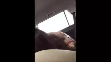 A hawt college girl enjoys hardcore sex in the back seat of a car