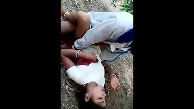 Outdoor gang bang of a hot teen