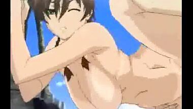 Big Tits Petite Sandwiches A Cock