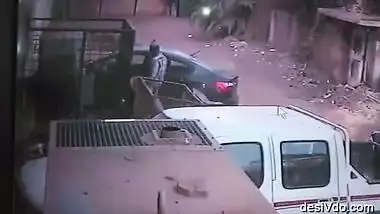 Quickly fucking on street caught in cctv