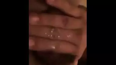 Indian girl taking night shower and Masturbating