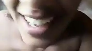 Desi village girl show her cute boob selfie cam video