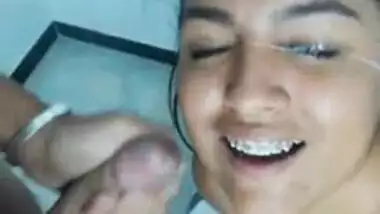 Cumming On Face Of Sexy Indian Wife With Big Tits