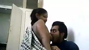 Young desi couple making out secretly at home