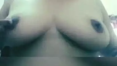 Sexy Indian Wife Play With Her Boobs