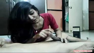 Bhutani teen sister giving hot blowjob session to her cousin