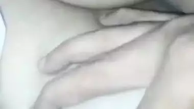 Punjabi bhabhi huge boobs fondled n hairy pussy fingering by hubby