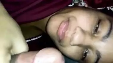 GF sucking dick for 1st time teasing suck recorded in HD