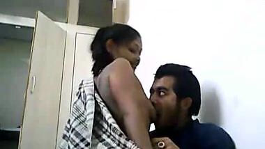 Young desi couple making out secretly at home
