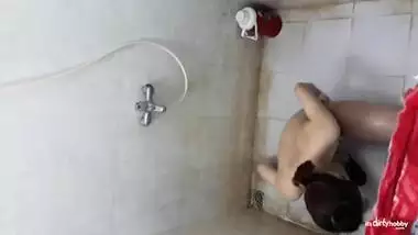 Naughty Guy Filming Sexy Nepali Girl Having Shower