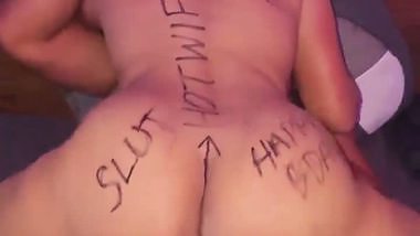 Hot porn video of busty hotwife bouncing on a dick