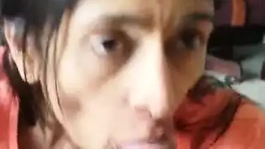 NRI wife sucking Dick and taking Cum in her mouth