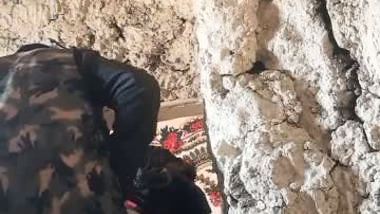 Pashto bhabhi fuck in standing position in rock house