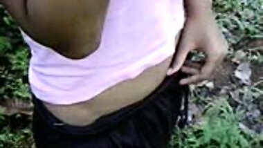 indian girl in forest with his bf