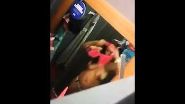 Sexy College Girl Stripping In Trial Room