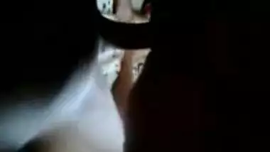 Sexy Indian teen sucks and rides horny guy in bed.