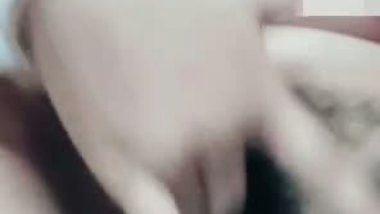 Huge tits Indian girlfriend fingering horny pussy