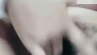 Huge tits Indian girlfriend fingering horny pussy