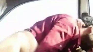 Busty ass girl having sex with stranger in car