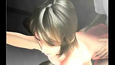 Animated babe getting cum in her cunt