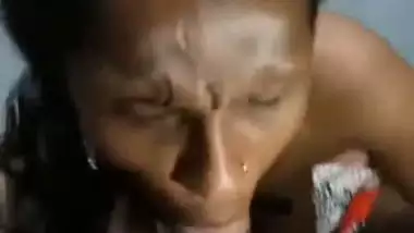 Village lady gives a crazy Tamil blowjob to her lover