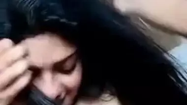 Beautiful Horny Indian babe licking Cock