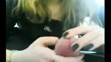 Hot young girlfriend from Russia giving blowjob!