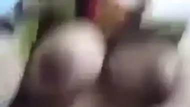 Desi fatty poses for the camera to reveal her big XXX boobs and slit