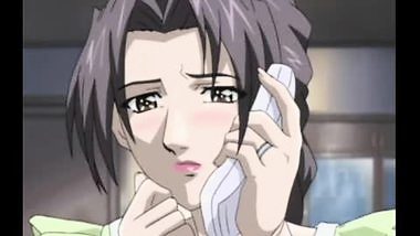 Horny anime milf enjoying a cock and a toy