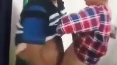 Couple fucking in standing