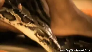 Bollywood Dancer With Smooth Snatch Seduces Snake