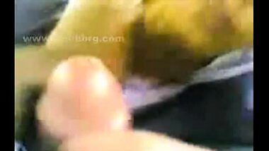 Desi Couple Boob Press and Blowjob In car