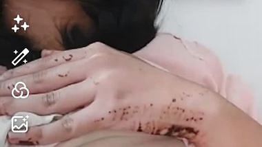 First time topless video making of hot girlfriend