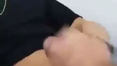 Girl gives a blowjob on the stairs in the Nepali sex video