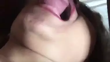 Indian wife swallowing dick of landlord