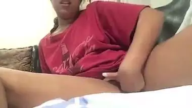 Indian Teen Fingering On The Sofa