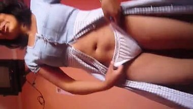 Shy girl showing clean save pussy