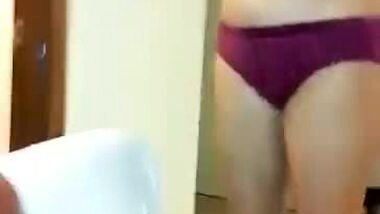 Tamil housewife wearing clothes after the sex