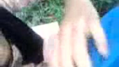 Rural area girl giving BJ in public