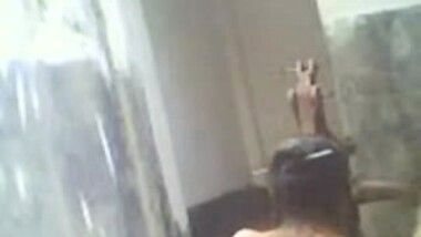 Northindian Girl's Nude Bathing Captured by her homemember