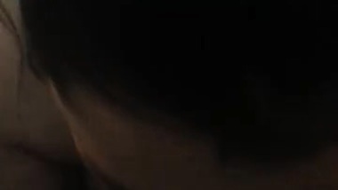 White girl sucks Indian cock and takes cum in mouth