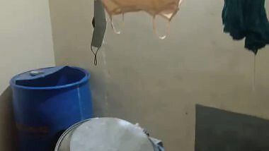 Young girl fully nude after bath in