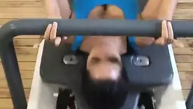 Padma Lakshmi sexy exercising