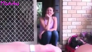 Flashing dick to the NRI chick