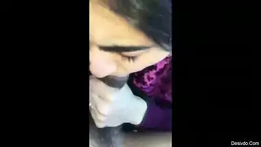 cute pakistani girlfriend licking the top and eating cum watch till