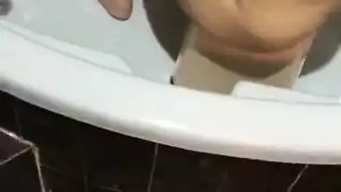 Desi wife taking bath recorded by husband with audio
