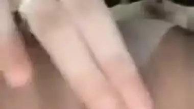 Cute Babe Rubbing And Tasting Pussy