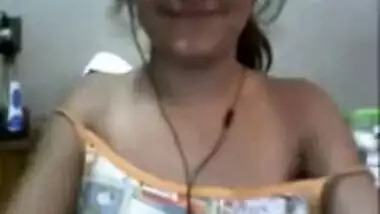 indian nice girl her nice boobs press on web cam