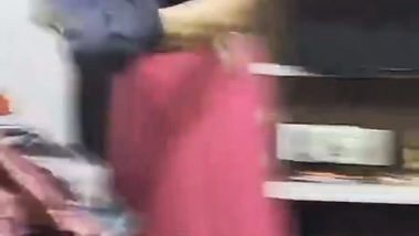 Hot MILF dress change caught by pervert husband