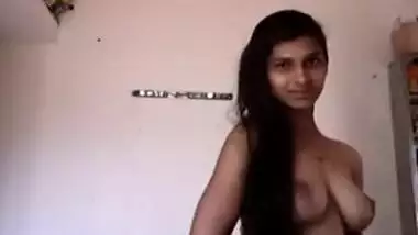 Cute girl making nude video